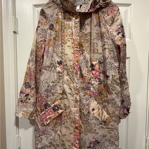 Rodarte for Target Floral Patterned Rain jacket wind breaker XL
